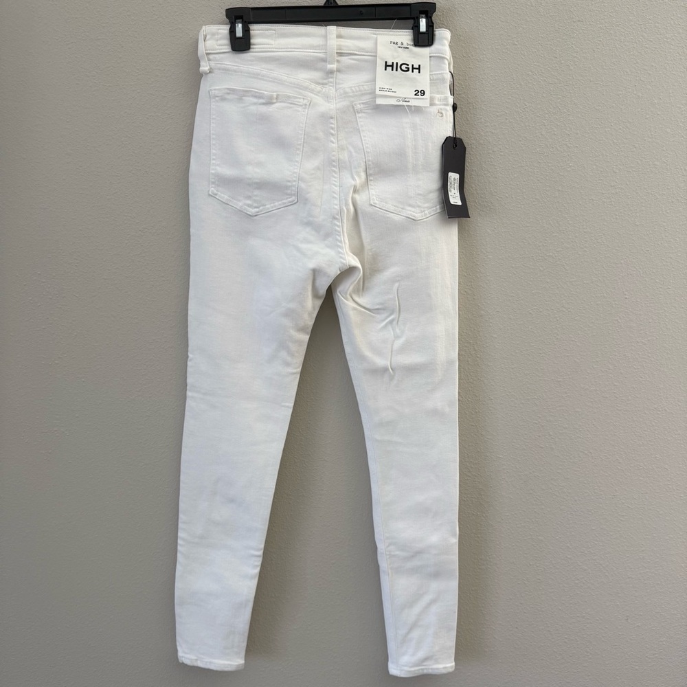Rag & Bone Nina High Rise Ankle Skinny Jeans White 29 NWT - Picture 5 of 8